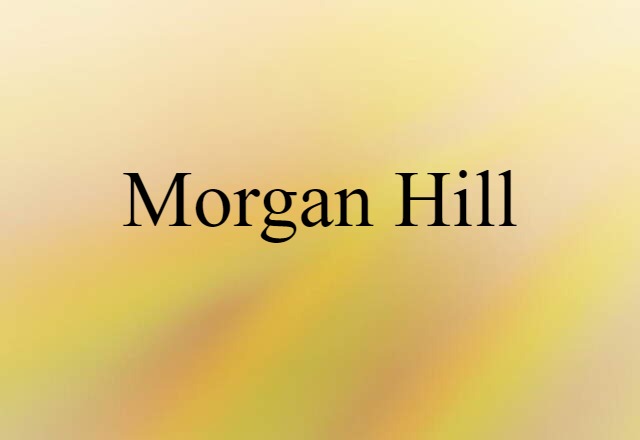 Morgan Hill (noun) Definition, Meaning & Examples