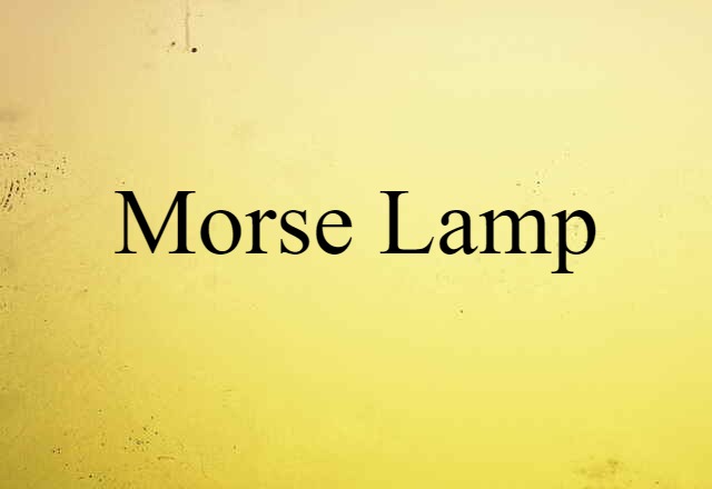 Morse lamp