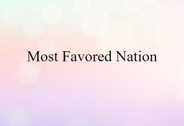 most-favored-nation