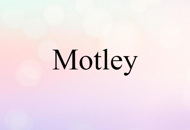 Motley (noun) Definition, Meaning & Examples