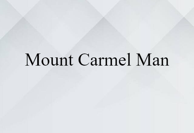 Mount Carmel man