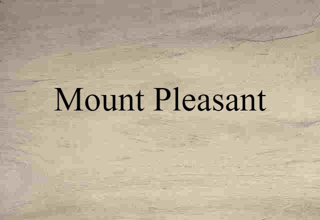 Mount Pleasant (noun) Definition, Meaning & Examples