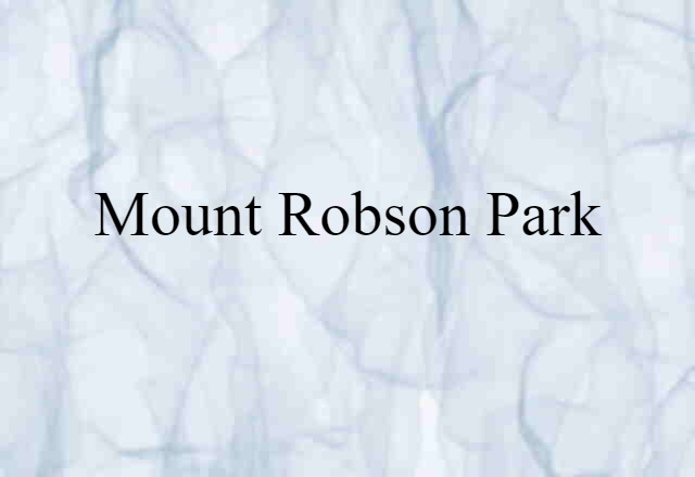 Mount Robson Park