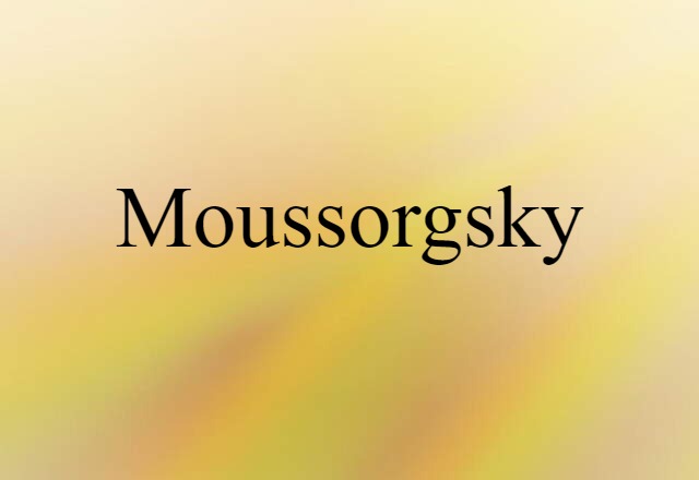 Moussorgsky