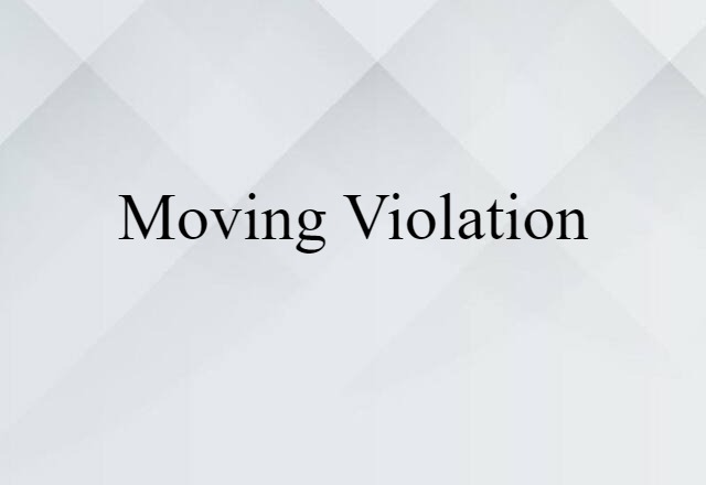 moving violation