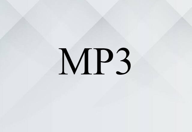 MP3 (noun) Definition, Meaning & Examples