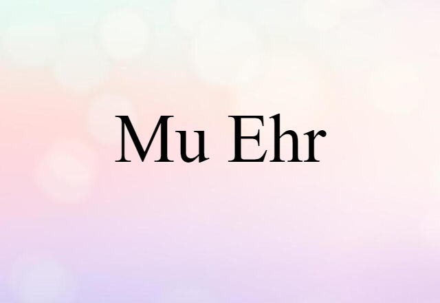 Mu Ehr (noun) Definition, Meaning & Examples