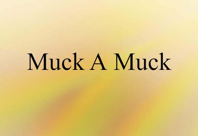 Muck A Muck (noun) Definition, Meaning & Examples