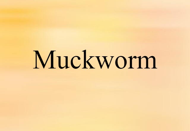 Muckworm (noun) Definition, Meaning & Examples