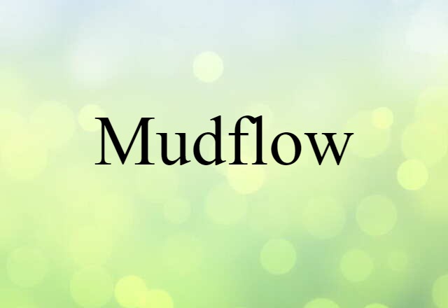 Mudflow (noun) Definition, Meaning & Examples