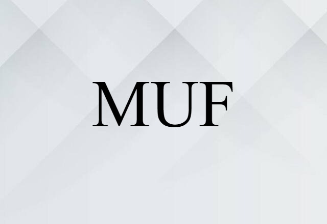 MUF (noun) Definition, Meaning & Examples