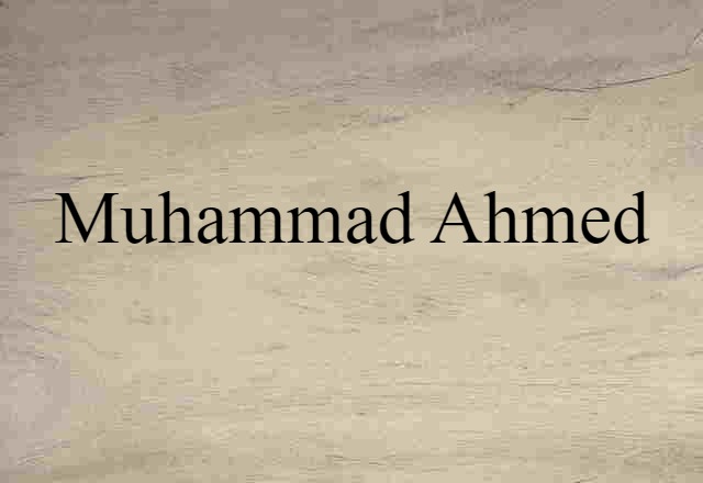 Muhammad Ahmed