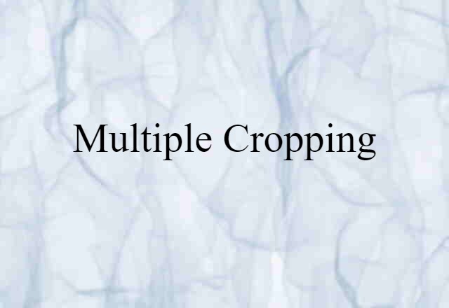 Multiple Cropping (noun) Definition, Meaning & Examples