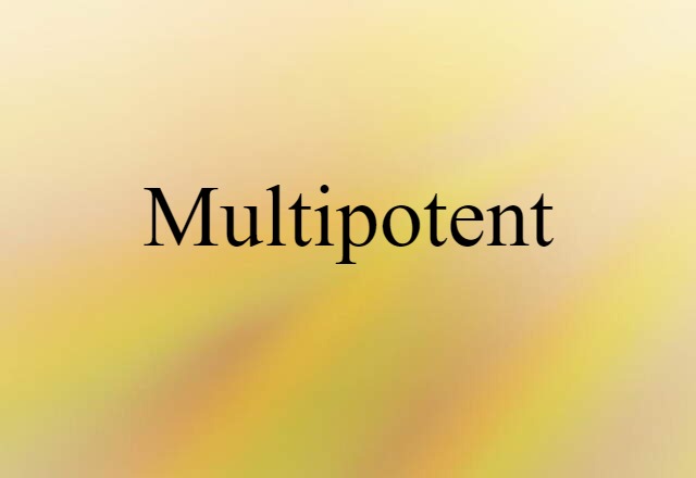 multipotent