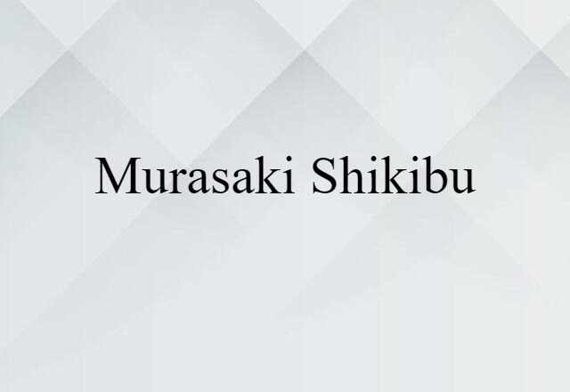 Murasaki Shikibu