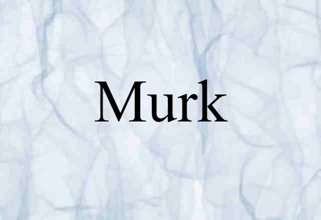 Murk (noun) Definition, Meaning & Examples