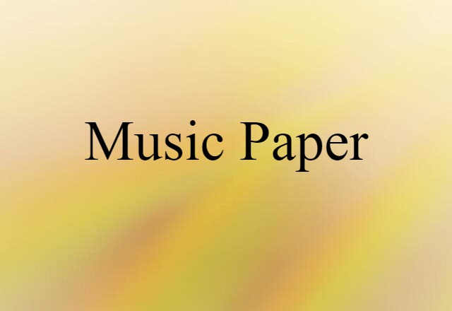 music paper