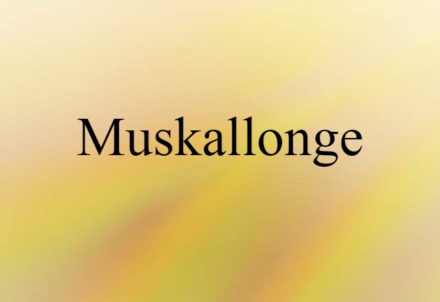 muskallonge