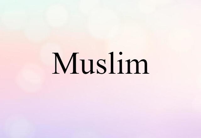 Muslim (noun) Definition, Meaning & Examples