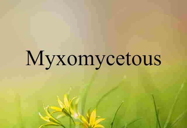 myxomycetous