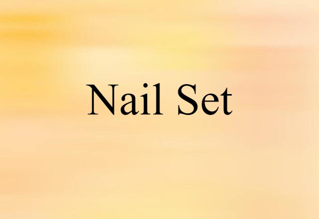 Nail Set (noun) Definition, Meaning & Examples