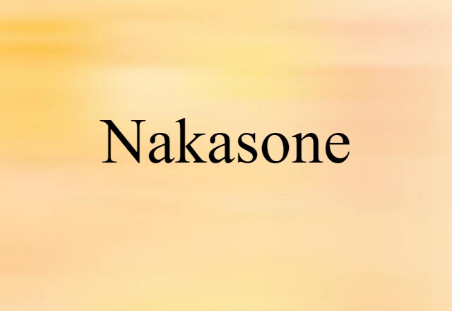 Nakasone (noun) Definition, Meaning & Examples