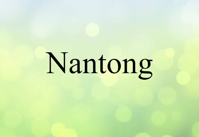 Nantong (noun) Definition, Meaning & Examples