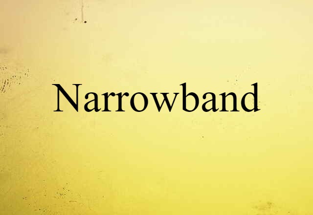 Narrowband (noun) Definition, Meaning & Examples