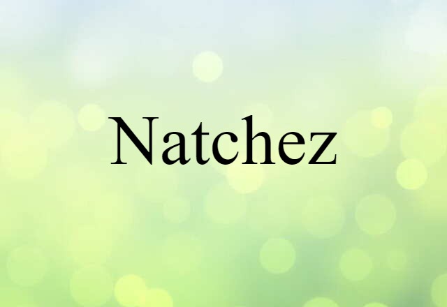 Natchez (noun) Definition, Meaning & Examples