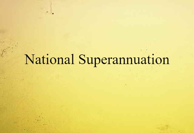 national superannuation