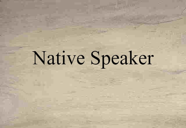 native speaker