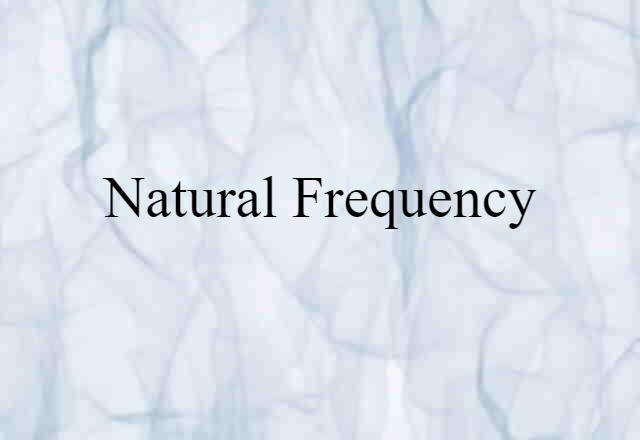 natural frequency