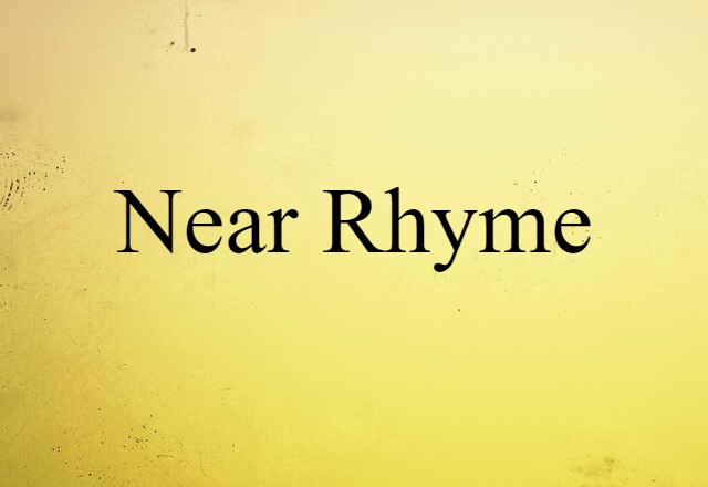 near rhyme