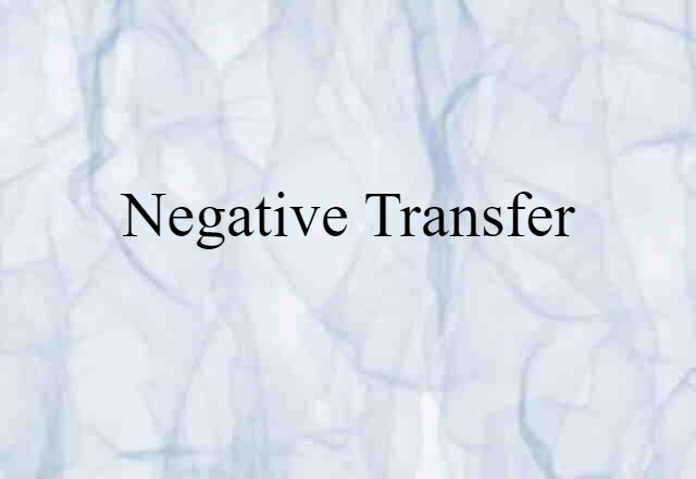 negative transfer