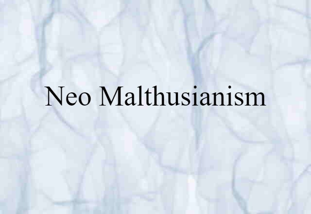 neo-Malthusianism