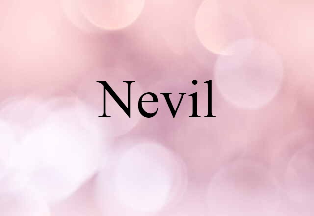 Nevil (noun) Definition, Meaning & Examples