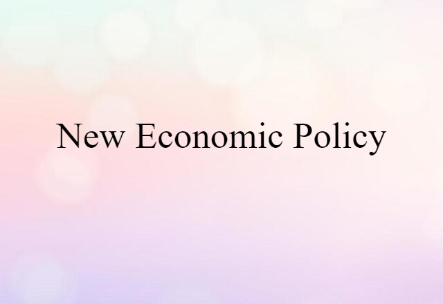 New Economic Policy