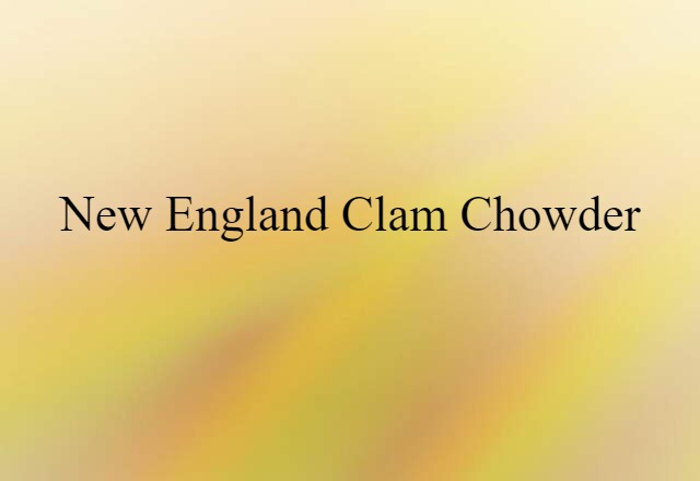 New England Clam Chowder (noun) Definition, Meaning & Examples