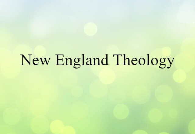 New England theology