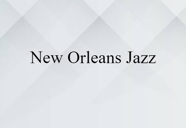 New Orleans jazz