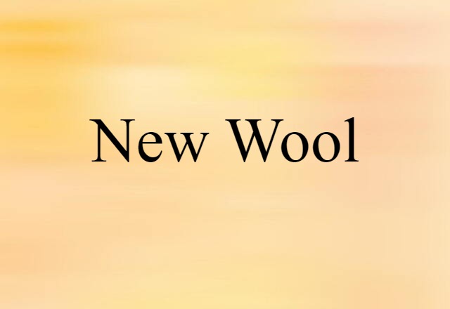 New Wool (noun) Definition, Meaning & Examples