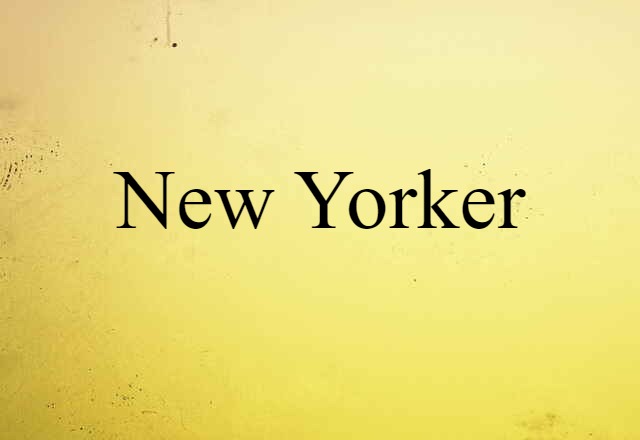 New Yorker (noun) Definition, Meaning & Examples