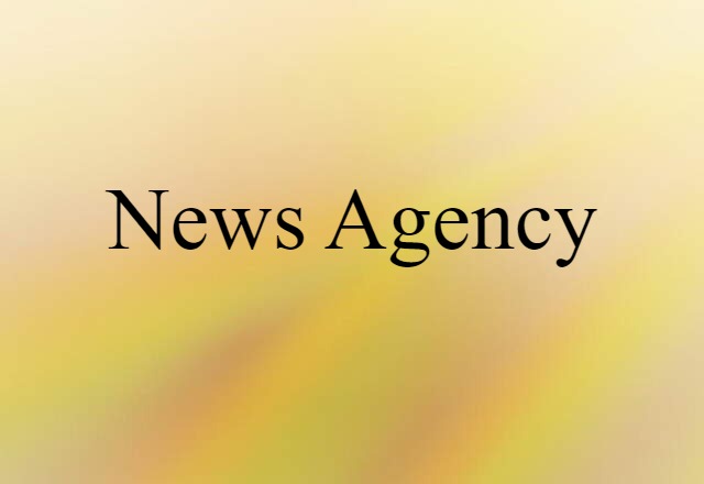 News Agency (noun) Definition, Meaning & Examples