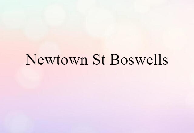 Newtown St Boswells