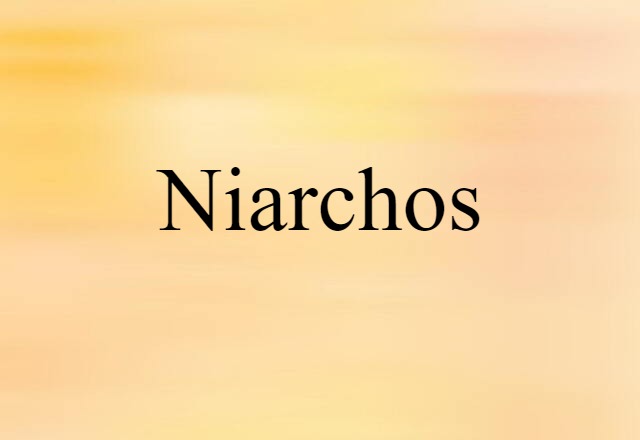 Niarchos (noun) Definition, Meaning & Examples