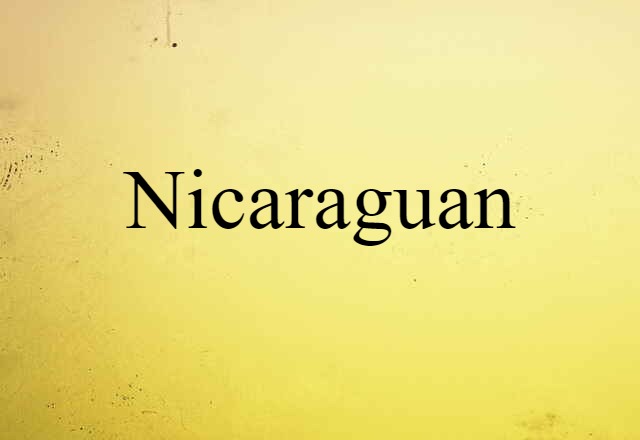 Nicaraguan (noun) Definition, Meaning & Examples