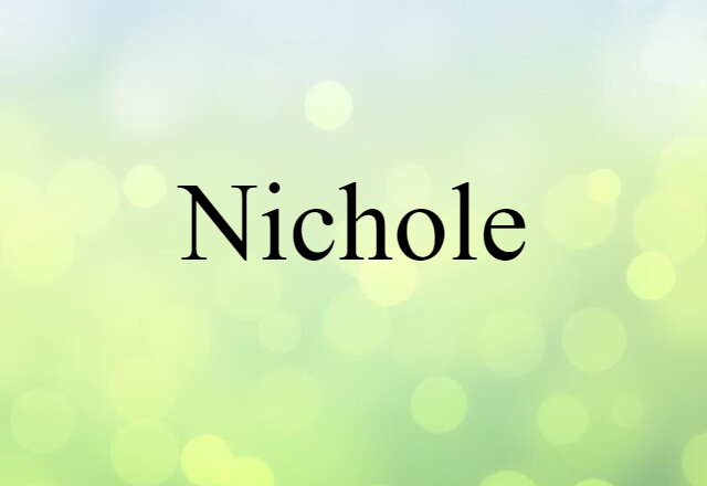 Nichole (noun) Definition, Meaning & Examples