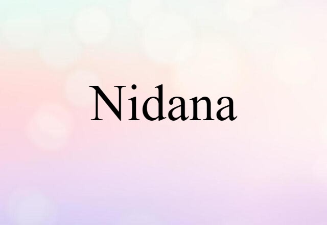 Nidana (noun) Definition, Meaning & Examples