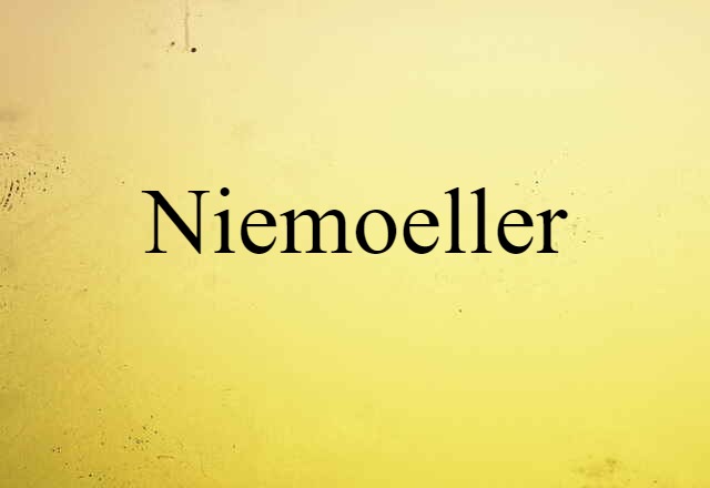 Niemoeller (noun) Definition, Meaning & Examples