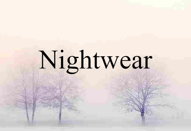 Nightwear (noun) Definition, Meaning & Examples